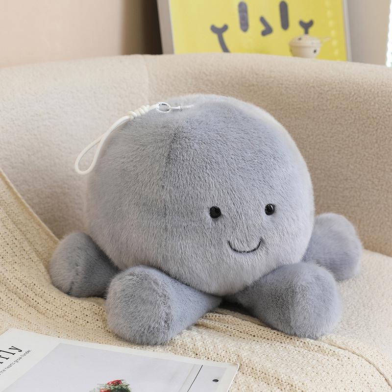 Rotating Octopus & Jellyfish Plush Doll Pillow - Cute Cartoon Stuffed Toy Gift for Girls