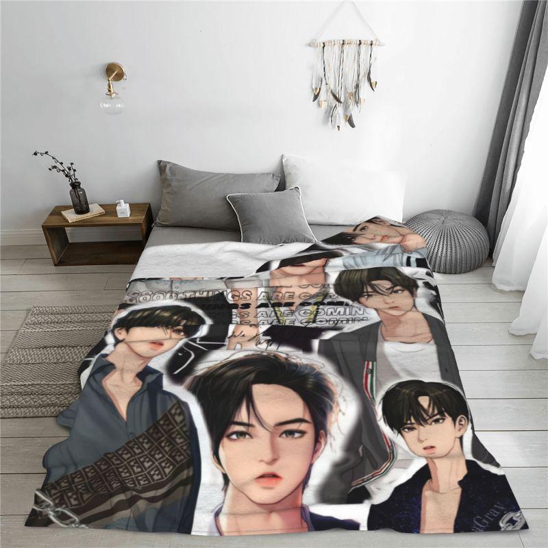 Individuelle Sofadecke aus Fleece, 'True Beauty' Überwurf, Warme Flanelldecke, Hwang In Youp, Cha EunWoo Decken für Bett, Reise, Sofa, Steppdecke