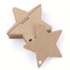 100PCS Kraft Paper Star Shape Label Writable Blank Hanging Tag Decorative Marking Card 3 Colors Available Gift Package Props ZYF