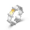 Anello per Coppia Puzzle Stile Neutro Design di Nicchia Anello in Acciaio al Titanio di Lusso Leggero
