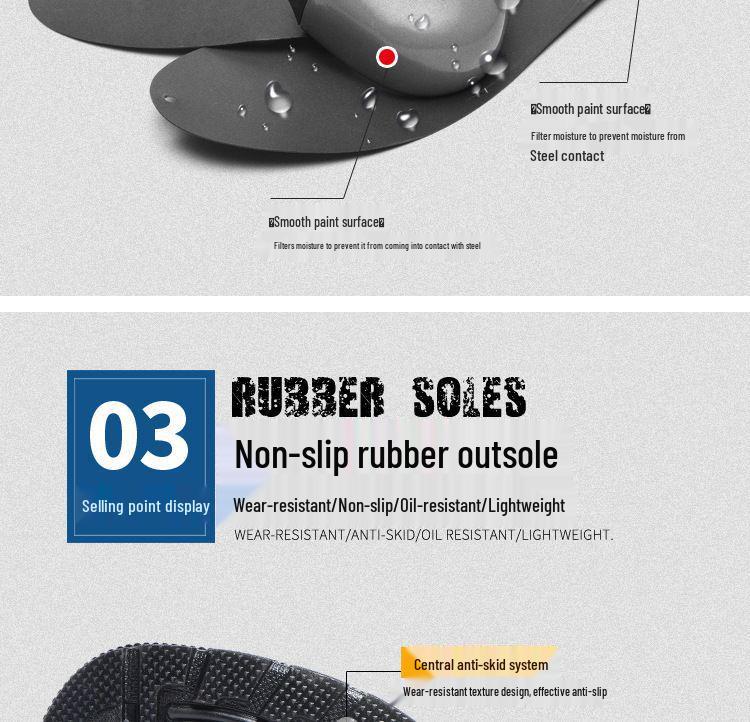 Wasserdichte Sicherheitsarbeitsschuhe mit Stahlkappe: Stoßfest, Durchstichfest, Rutschfest, Langlebig für Männer und Frauen