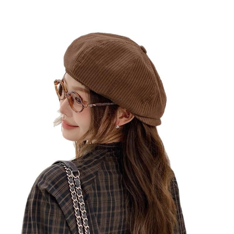 Autumn and winter Internet celebrity hat casual face small versatile octagonal beret new octagonal hat literary retro Japan and Korea