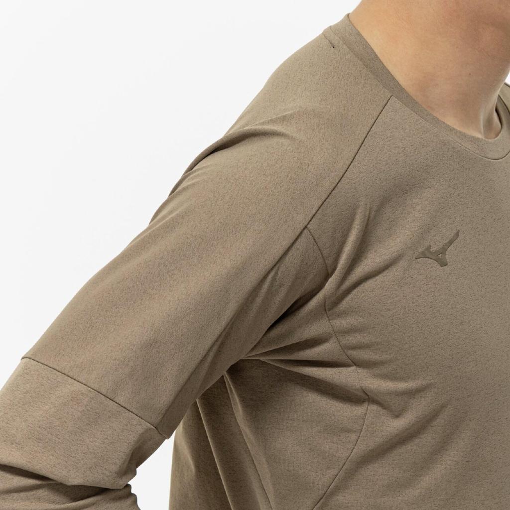 Soft Dry Training Size M Men's T-Shirt (Long Sleeve), Moisture-Wicking, Quick-Drying, Camel, (32MAB029)