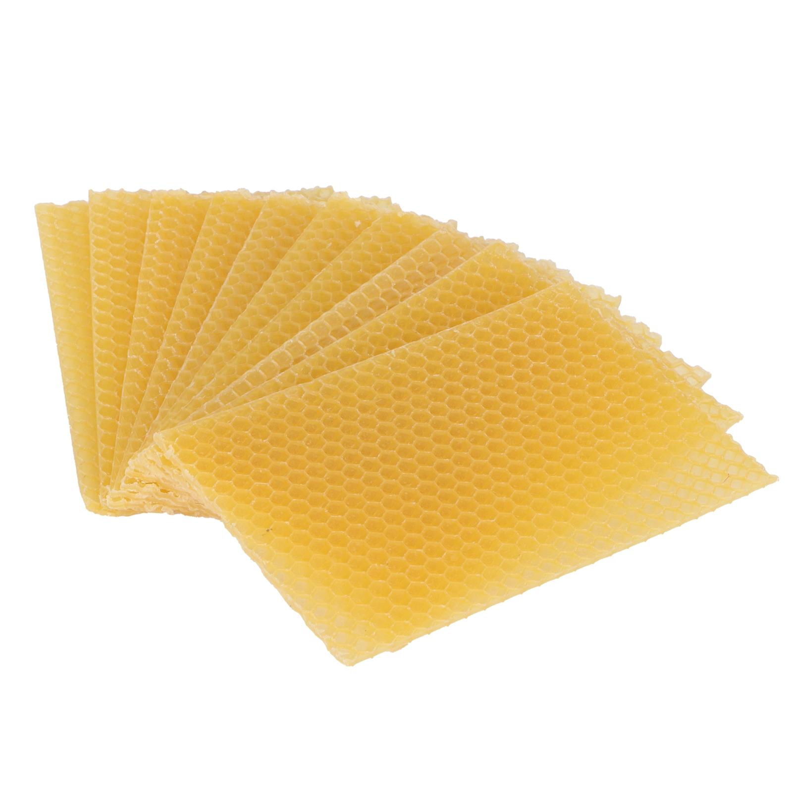 

10 шт. Пчелиный воск для пчеловодства, основа для улья, восковая рамка для полировки мебели и пола