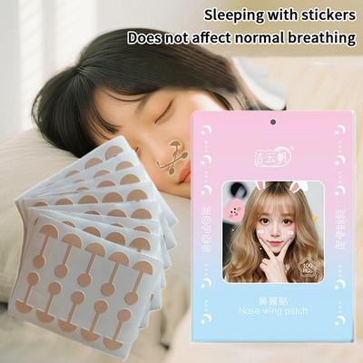 50/100 Pflaster Schrumpfende Nasenflügel-Sticker Cosplay Nasenschrumpfende Nasenstreifen Schrumpfen Dünn Unsichtbare Schönheitsflügel Schmale Nase