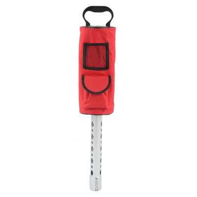 Golf Ball Retriever Aluminum Alloy Tube Large Capacity Ball Shagger for Golf Course Red