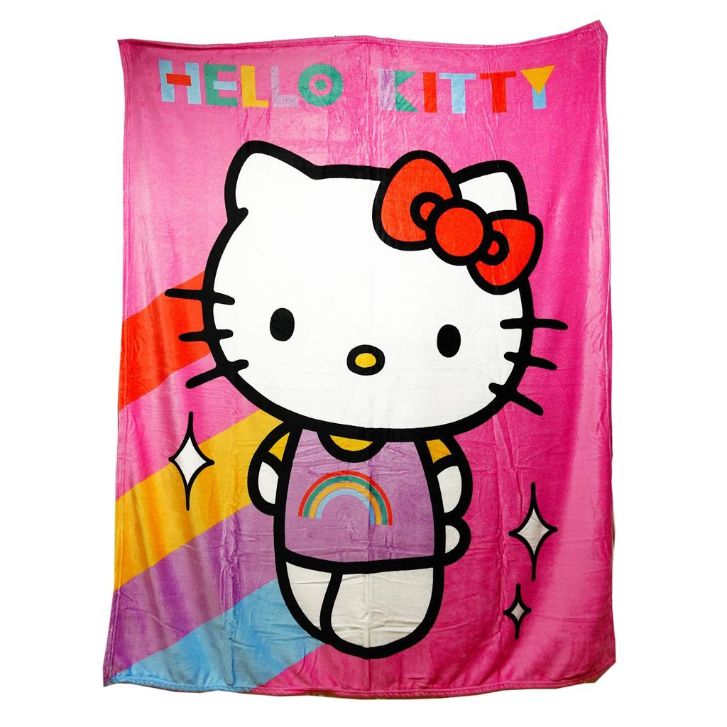 Hello Kitty Fleece Rainbow Blanket