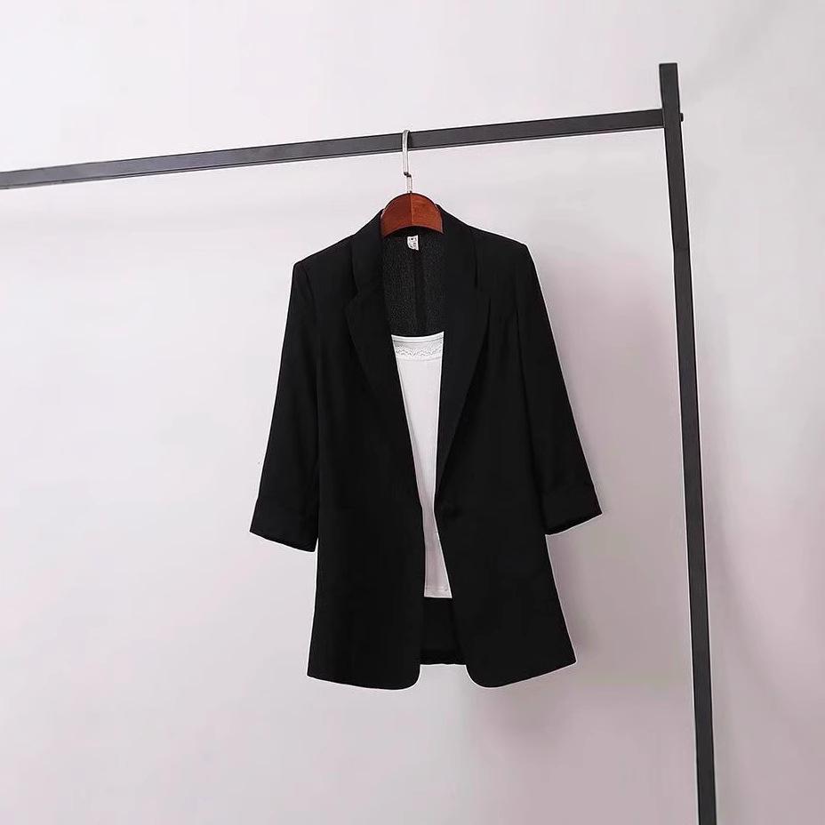 2024 Women's Korean-Style Loose Fit Summer Blazer, Plus Size Available