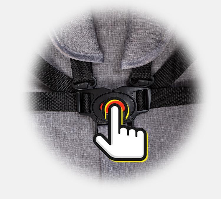 Compact Baby Stroller: Foldable with Recline, Shock Absorption, All-Weather Brakes, and Anti-Hunchback Design.