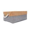 Linen Storage Basket Soft Fabric Organizer with Rope Handles Modern Nordic Style Lightweight Storage Box for Bedroom