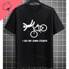 Faccio le Mie Stunt Mountain Bike Maglietta Divertente Slogan Grafica T-shirt Casual Manica Corta Girocollo Abbigliamento Outdoor