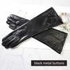 38 CM Long Sheepskin Gloves Women's Fashion Color Leather Finger Gloves With Velvet Lining to Keep Warm in Autumn and Winter