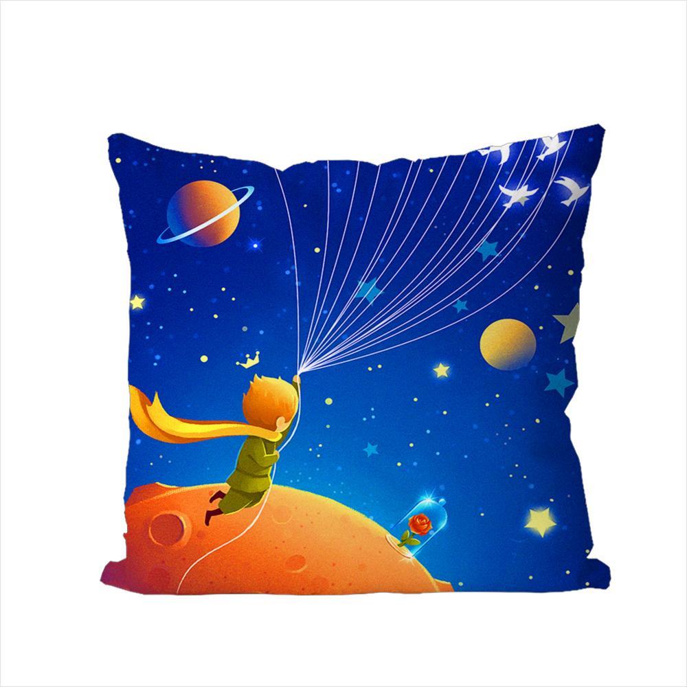 The Little PPrince Pillow Case For Car Sofa Decorative Home Doublesided Print Plush Square Throw Pillow Cushion Cover