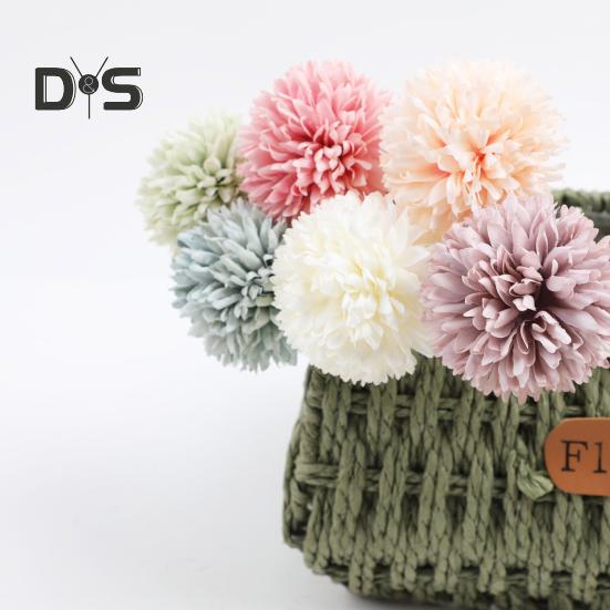 6 Stück künstliche Chrysanthemen-Bälle, realistisch, UV-beständig, künstliche Seidenblumen, für Hochzeiten, Partys, drinnen und draußen, Büro, Tischdekoration, Kunstblumen