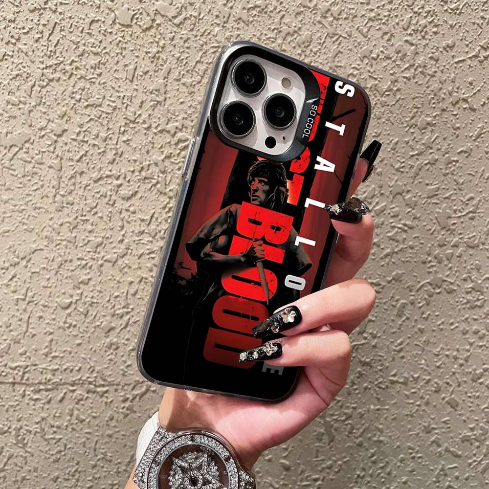 1pc Movie Rambo First Blood Phone Case For IPhone 16 15 14 13 12 11 17 Pro MAX Plus Pro Matte Shockproof Cover