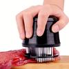 Fleischzartmacher, 56 Nadeln Edelstahl-Zartmacher zum Zartmachen von Steak Rindfleisch Fisch und Geflügel, Schwarz