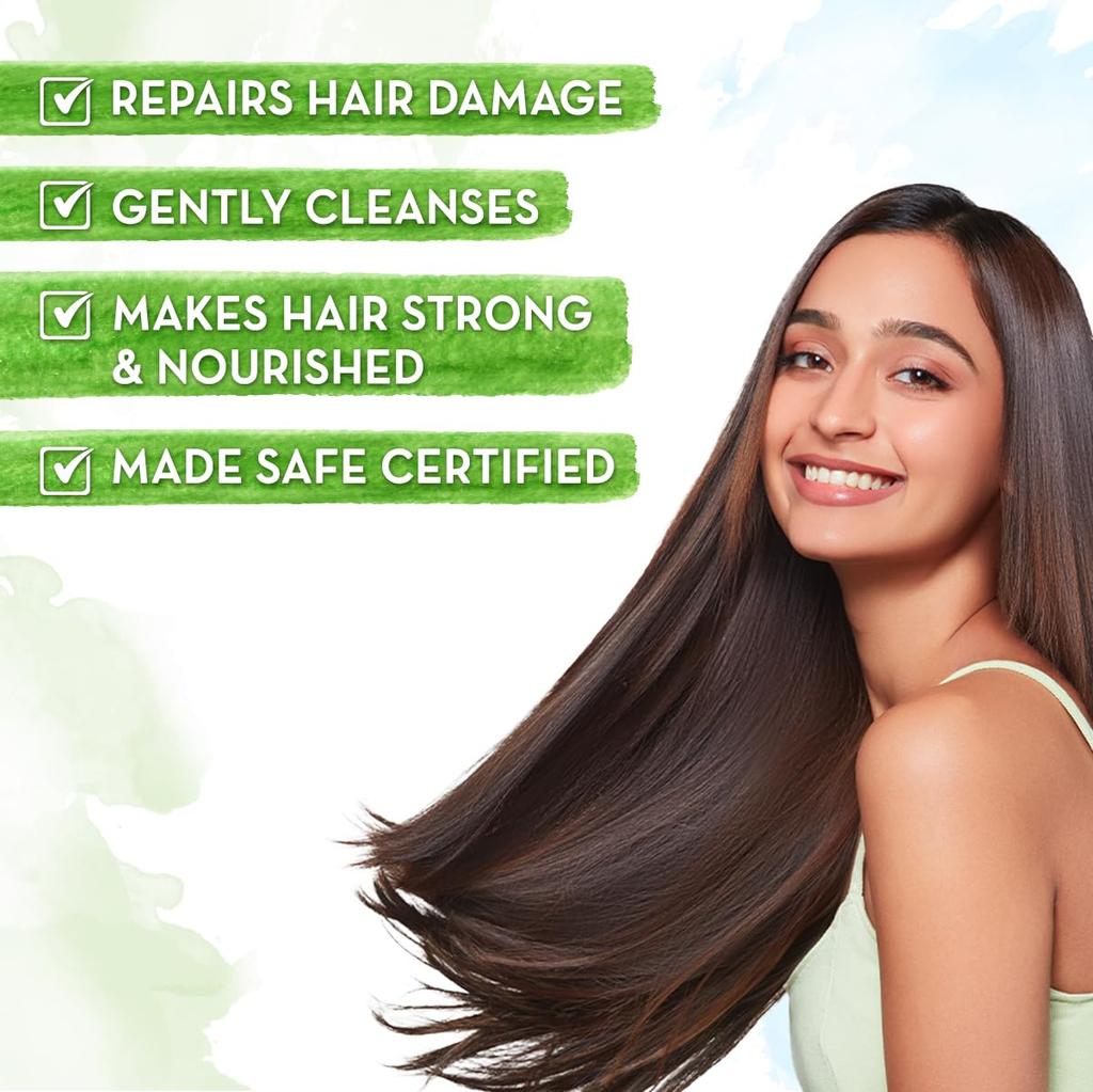 Mamaearth Hibiscus Damage Repair Shampoo For Dry & Frizzy Hair, With Curry Leaves, 250ml | Nourishes & Strengthens For Smoother, Shinier Hair