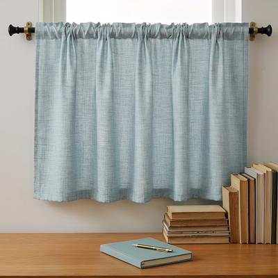 Leinen Kurzvorhang für die Küche, Halbtransparenter Schal für kleines Fenster, Küchenvorhang für Speisekammer Tür, Bauernhaus Schrankabdeckung