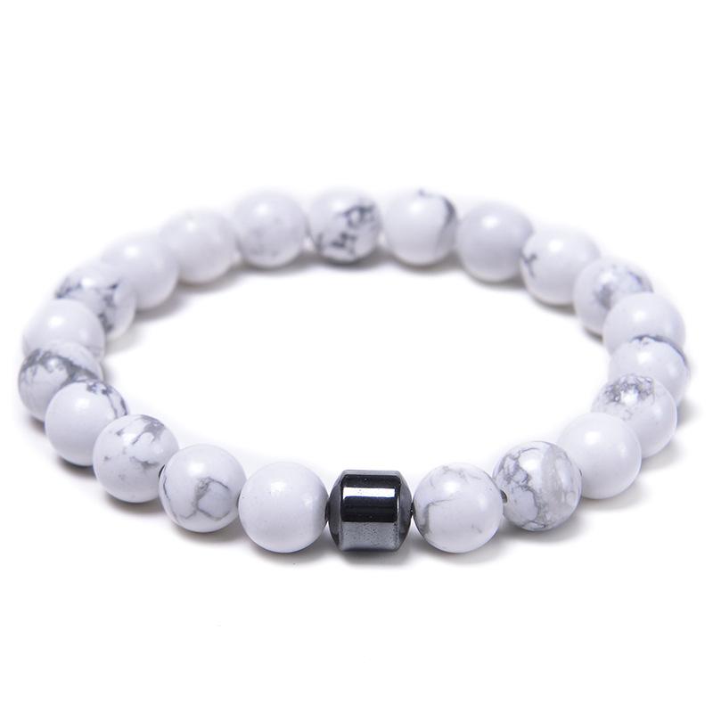 Natural Obsidian Stone Bracelet Magnetic Anxiety Relief Healthy Women Men Smoking Cessation Weight Loss Black Beads Bracelets