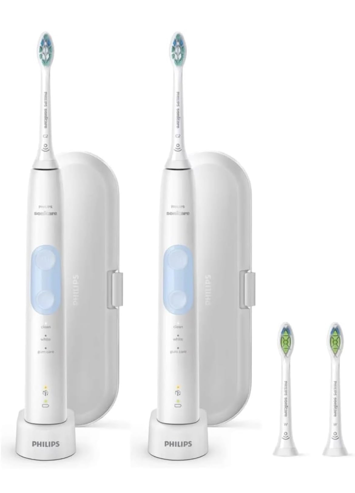 

[Оригинал] Электрическая зубная щетка Philips Sonicare ProtectClean HX6403/71, Набор из 2 штук, Белая