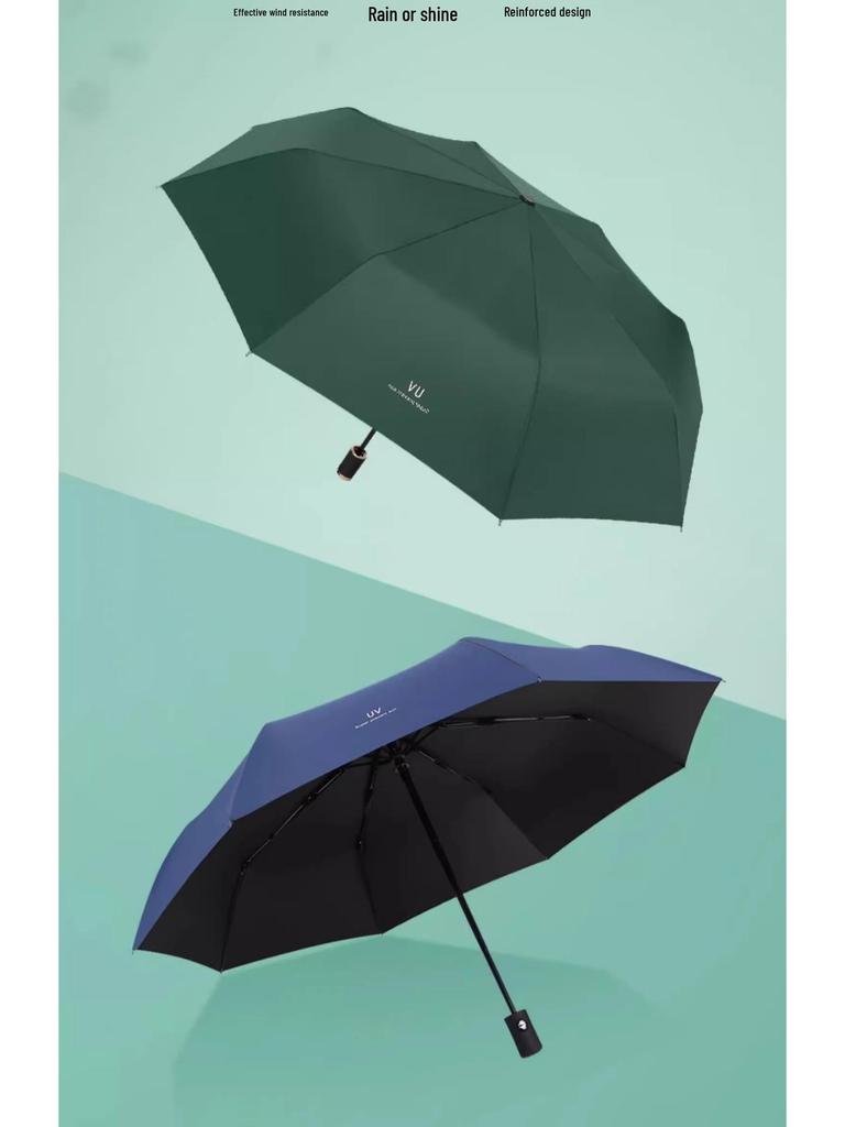 Guarda-chuva dobrável compacto anti-UV - Leve, portátil, proteção unissex contra sol e chuva