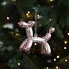 Christmas Ornament Sparkling Pink Series Ice Cream Doughnut Shape Hanging Pendant Farmhouse Xmas Decor