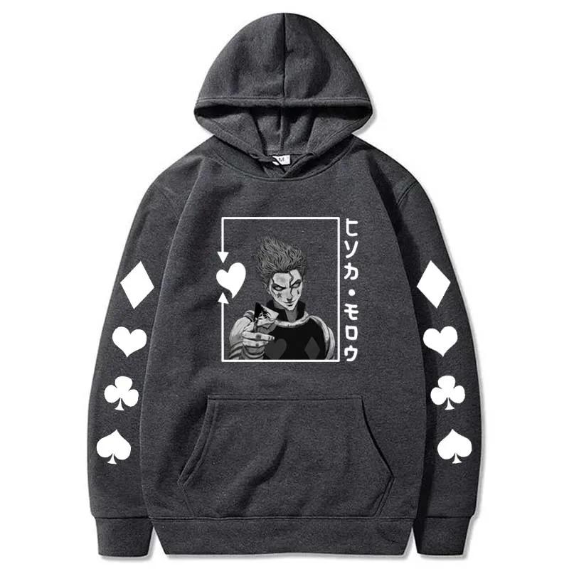 Japanese Anime Hoodie Men Clothing Harajuku Fashion Casual High Street Pullover Fleece Long Sleeve Sweatshirts