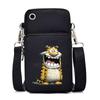 Funny Animals Personality Printing Black Oblique Span Small Bag Multifunctional Casual Portable Mobile Phone Bag