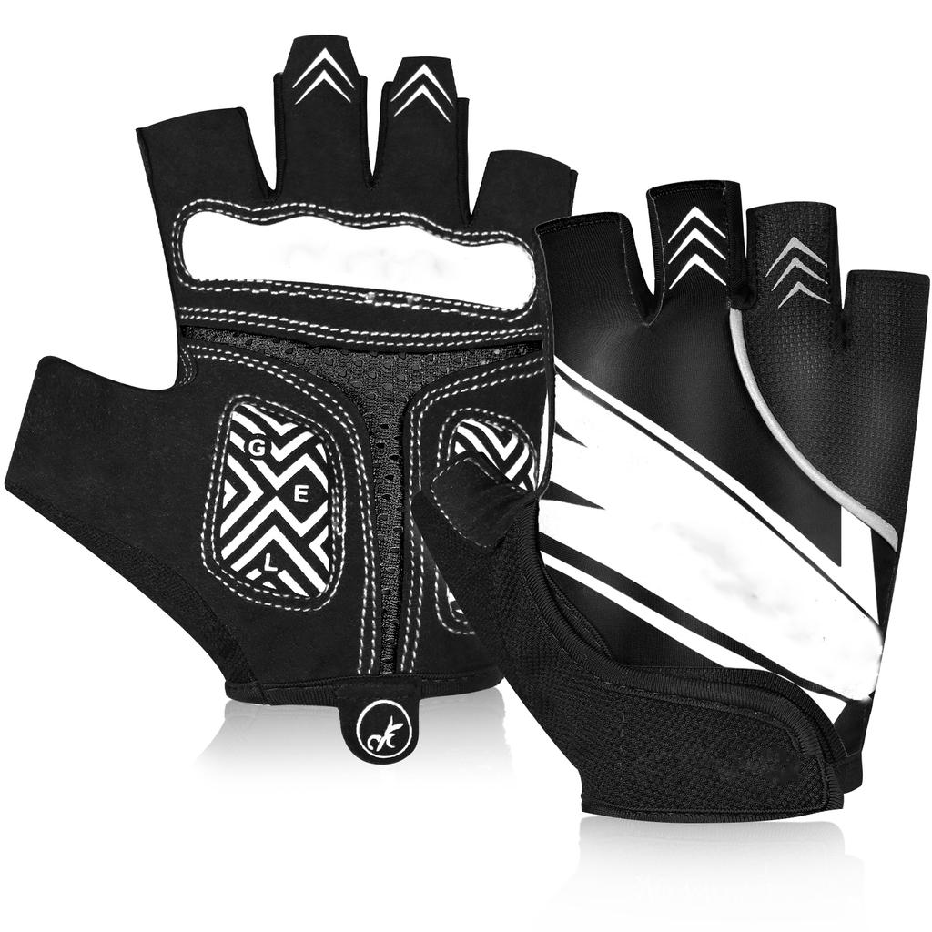 Fahrradhandschuhe Halbfinger MTB Fahrradhandschuhe 5mm Gel-Polster Stoßdämpfend Mountainbike Rennrad Handschuhe für Herren und Damen