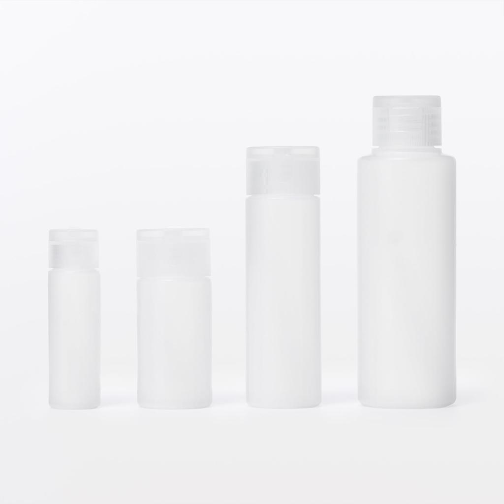 MUJI Polyethylene Small Dispensing Bottle with Item Number 18994366 One-Touch Cap, 100ml,