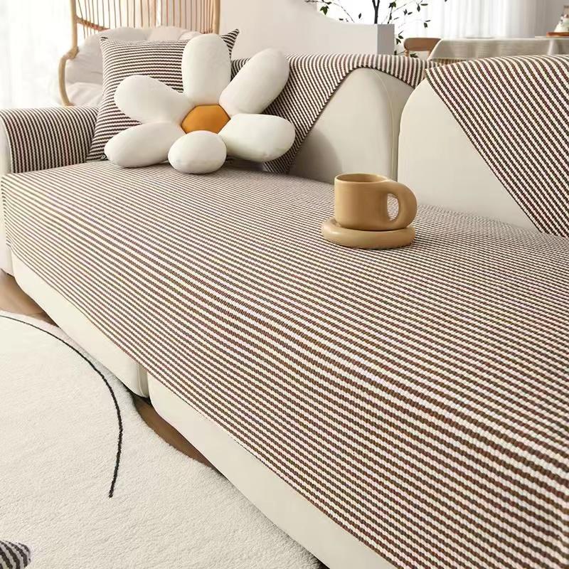 Japanese Cotton And Linen Woven Sofa Cushion Universal Fabric Non-Slip Seat Cushion Summer Simple Seat Cushion Sofa Cover Towel