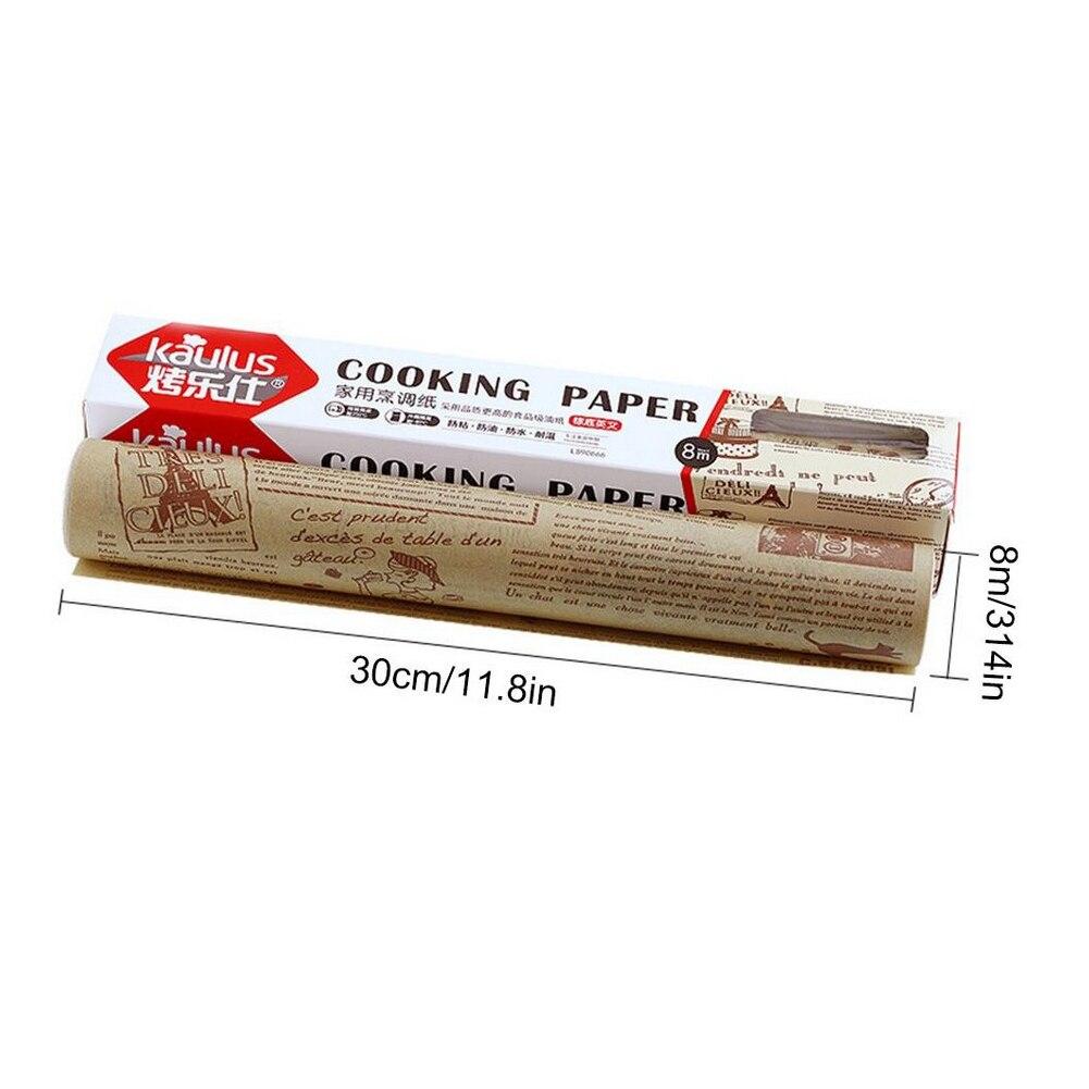8M Vintage English Newspaper Baking Oil Paper Bread Wraping Oil-Absorbing Packing Sheet Cooking Bake Tool for Sandwich Hotdog