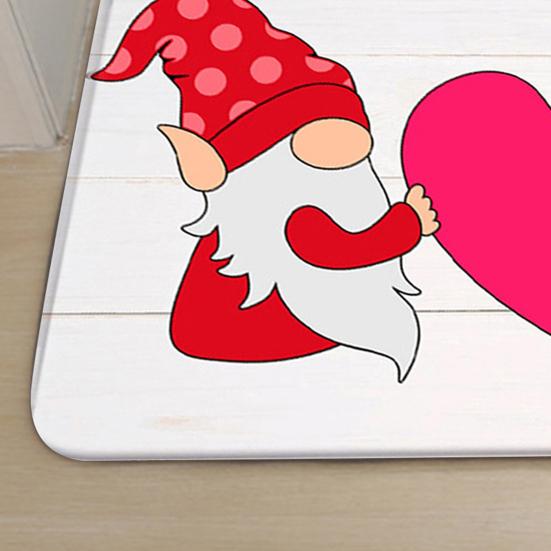 Chic Floor Mat Smooth Multifunctional Gnome Surface Cartoon Flocking Decorative Door Rug for Bathroom