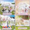 Tenda Gonfiabile a Bolla Cupola Trasparente a 360° Glamping con Soffiatore Silenzioso Gonfiaggio Rapido Certificato CE Magazzino UE per Matrimonio Festa Campeggio