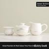Dehua White Sancai Gaiwan: High-end Mutton Fat Jade Porcelain Tea Bowl and Kung Fu Teacup Set