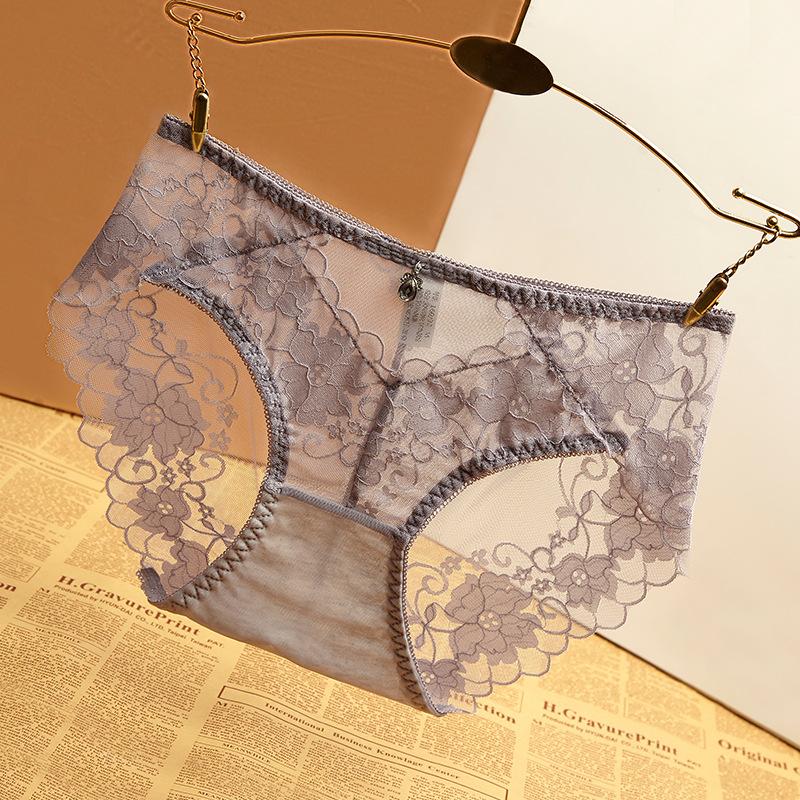 Spitze Unterwäsche mit mittlerer niedriger Leibhöhe Nahtlose und sexy Spitzenunterwäsche für Damen Nahtlose Spitzenunterwäsche