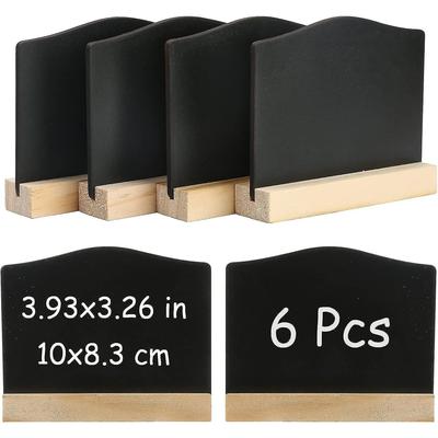 6pack Mini Chalkboard Signs, Kitchen Notes Chalk Boards With Stands 10x7.2cm Small Blackboard