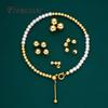 18K Gold Plated Bead Separators 2/2.5/3/4/5/6/8MM Metal Smooth Round Seamless Beads Spacers Bead For DIY Jewelry Making Supplies