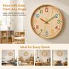 12 Zoll Lehr Kinder Wanduhr Stille Quarz Wanduhr Minimalistische Holz Wanduhr Büro