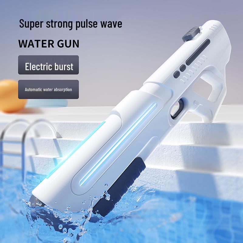 Electric Water Gun with Cool Lights - Large Capacity, Self-Priming, Automatic Shooting; Perfect Beach Toy for Children