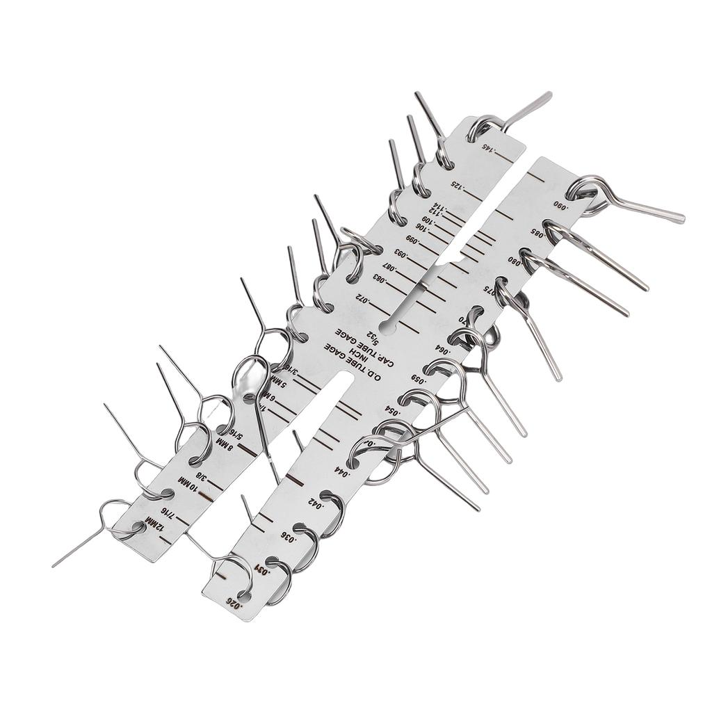 Capillary Tube Gage Stainless Steel Metric Imperial Double Marked for Copper Tube Hydraulic Systems Pneumatic