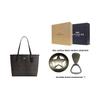 Coach City 33 Logo Plaque Magnetic Closure Tote Bag Women tote Black Brown CV976-IMXAQ