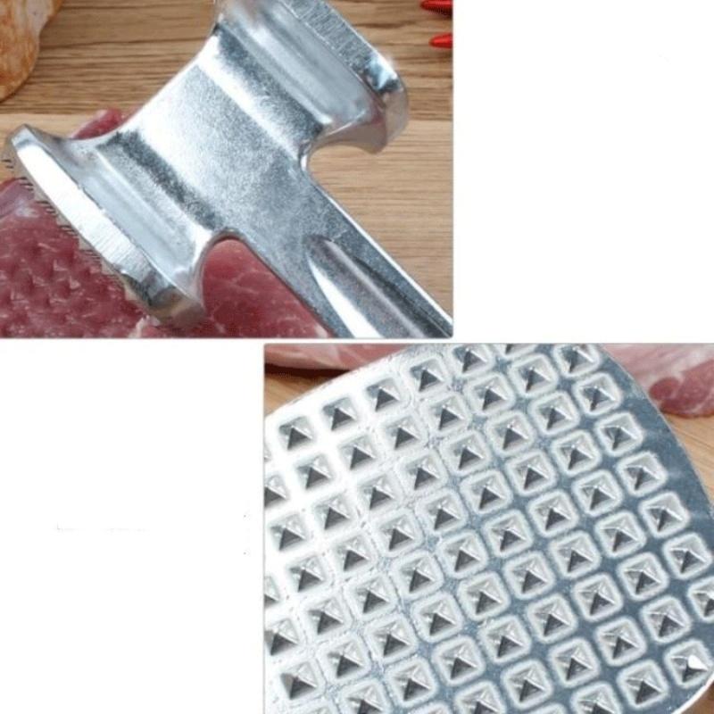 1pc Aluminum Alloy Meat Tenderizer Hammer - Stainless Steel Kitchen Tool with Diamond Pattern for Steak, Chicken, Pork & More |