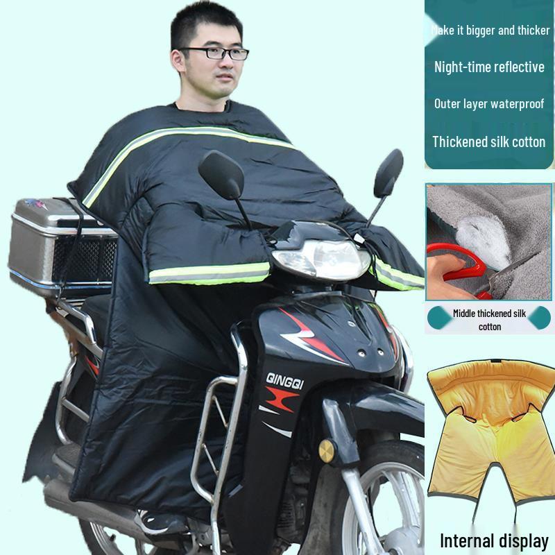 Men's Extra Large Winter Fleece-Lined Waterproof Motorcycle Windshield