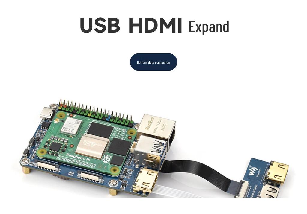 Raspberry Pi Compute Module 5 Mini Expansion Board Type B (Waveshare Basic)