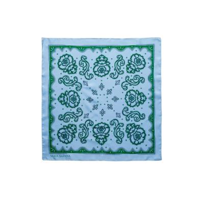 MAYA SAPANA Printed Silk Square Mini Scarf - Summer Song