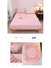 High-Quality Washed Cotton Solid Color Fitted Sheet with Pillowcase, Bedspread, and Dustproof Bed Cover