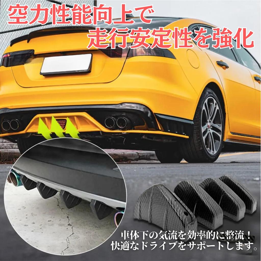 HYmish Car Shark Fin Set of 4, Universal PVC, Lightweight, Easy Installation, Stylish,