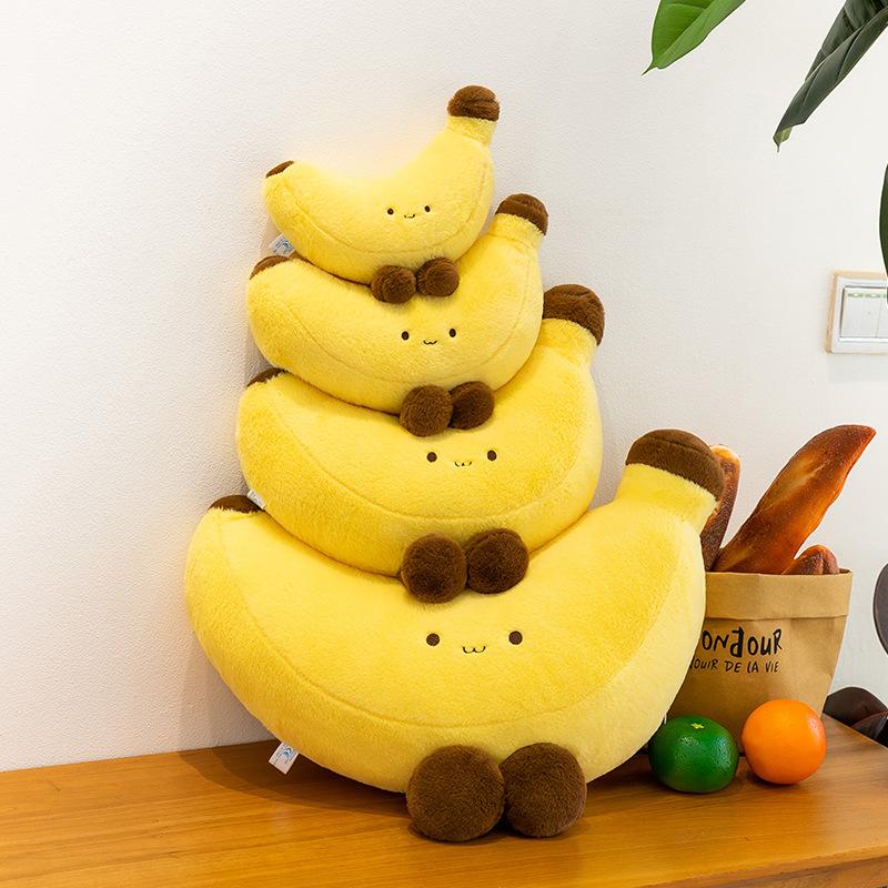 Cartoon Long Legs Banana Plush Toy Doll Cute Expression Fruit Pillow Doll Grab Machine Doll