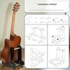 Acoustic Guitar Stand Nonslip Wood Guitar Display Stand Light Weight Floor Guitar Holder Musical Instrument Rack